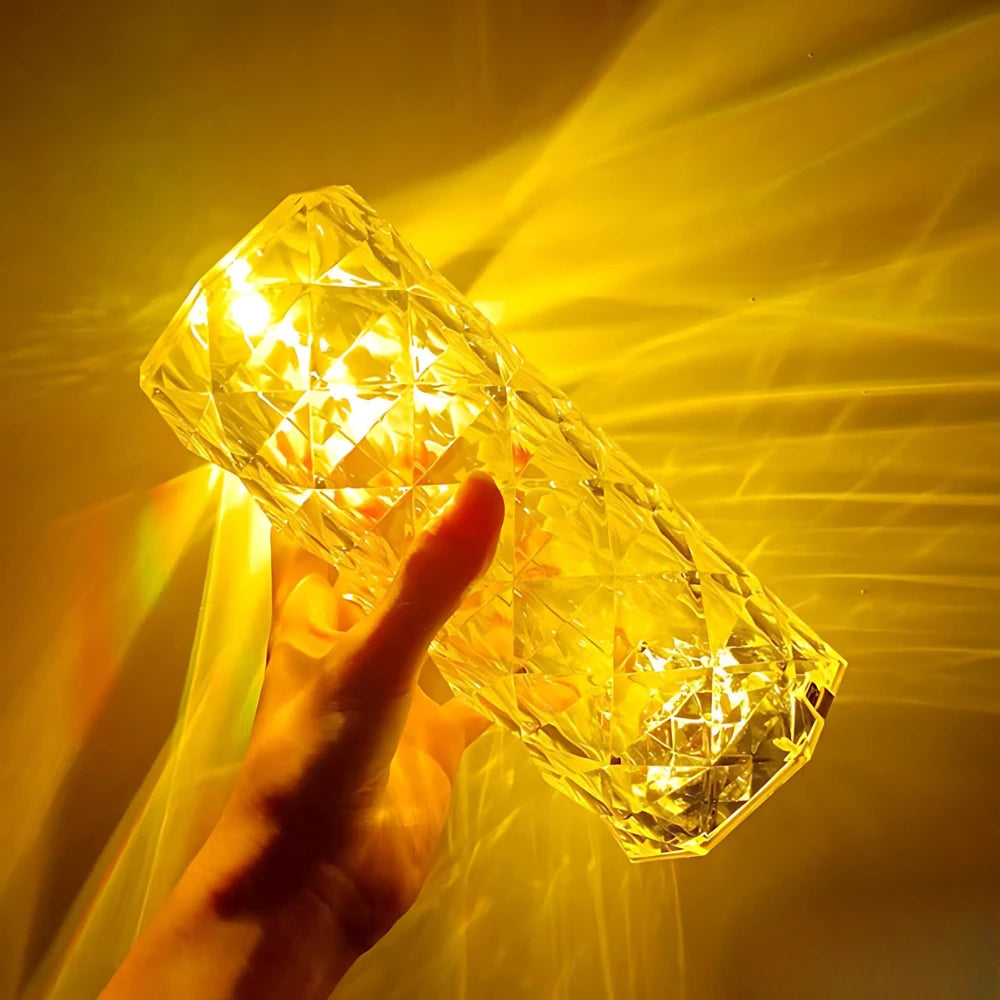 Luminária - Cristal Diamante - Luz personalizada, Luxo e Sofisticada